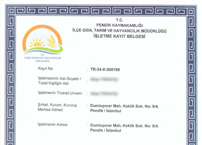 İŞLETME KAYIT BELGESİ